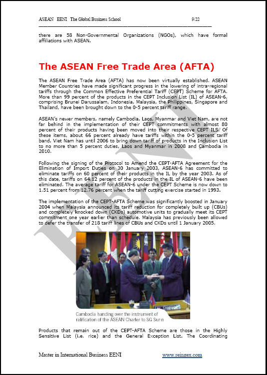 Kurs Master: ASEAN Verband Südostasiatischer Nationen
