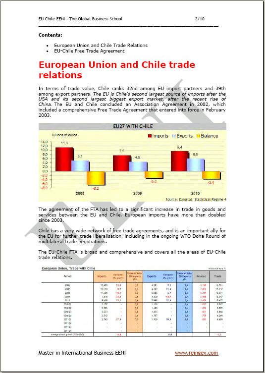 Kurs Master: Europäische Union-Chile Handelsabkommen